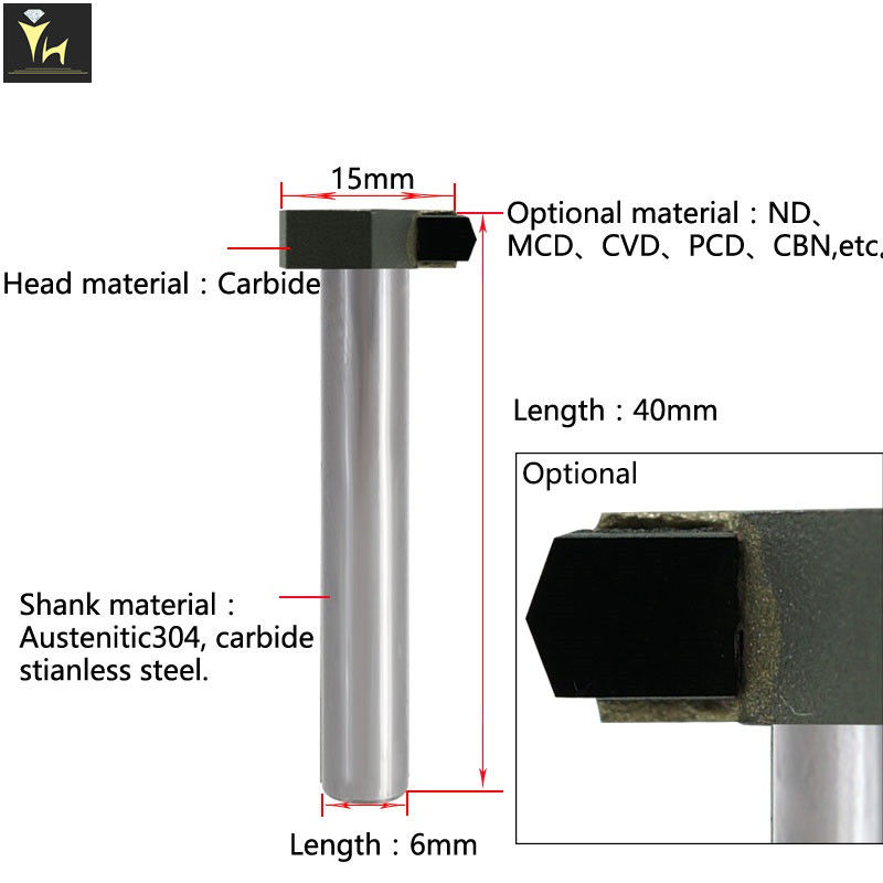 3mm PCD CNC Diamond Tools To Make Rainbow On Jewelry